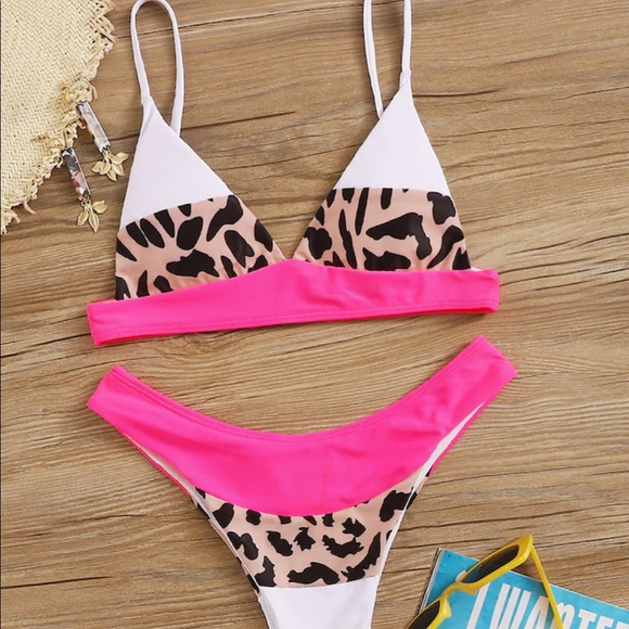 shein cheetah bikini